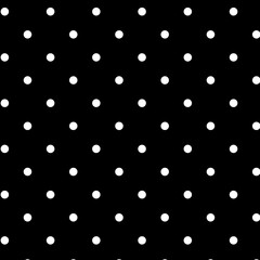 Small white polka dots isolated on a black background Black and white graphic design Two tone minimalistic style