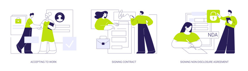 Human resources isolated cartoon vector illustrations se