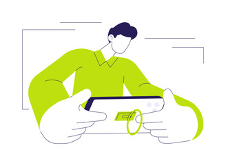 Phone ring holder abstract concept vector illustration.