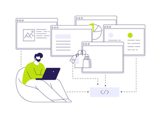 Website scraping abstract concept vector illustration.