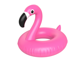 flamingo balloon summer swim isolated on transparent png clipping decorative design 