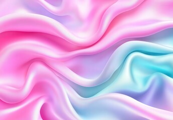 Obraz premium Pastel Pink and Blue Draped Fabric Texture Background