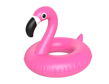 flamingo balloon summer swim isolated on transparent png clipping decorative design