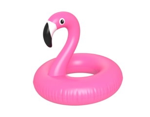 flamingo balloon summer swim isolated on transparent png clipping decorative design 