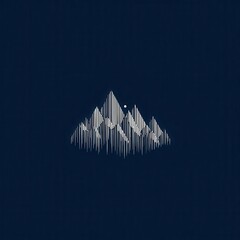 Abstract graphic design of mountains.