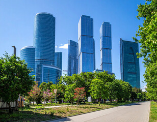 Obraz premium ビル 都市 生成AI 背景 