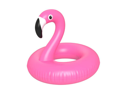 flamingo balloon summer swim isolated on transparent png clipping decorative design 