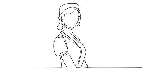 one continuous line drawing of ancient woman.single line vector illustration of woman in ancient costume,ethnic woman,culture