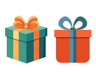 Vector illustration of set of gift boxes