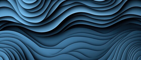 Abstract Blue Wave Layers Background Texture