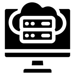 Online Database Icon Element For Design