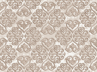 Ethnic background on the theme of Uzbek national ornament, Islamic pattern, vector design