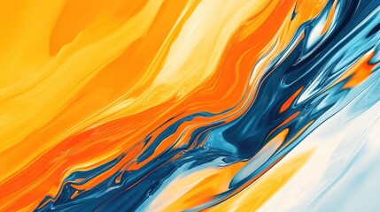 Energetic layout with orange swoosh glow framing yellow gradients while sleek blue speed streaks flow through the abstract background
