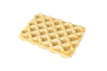 Golden Crisp Waffle on Transparent Background: Perfect for Breakfast and Dessert Themed Creations. Transparent background.