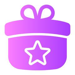 Fototapeta premium gift gradient icon