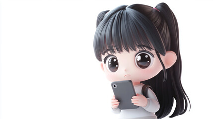 cute kawaii of teenage girl kids background