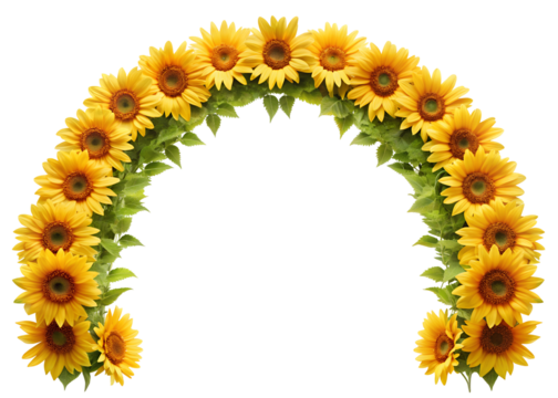 sunflower arch clipart png image on transparent background