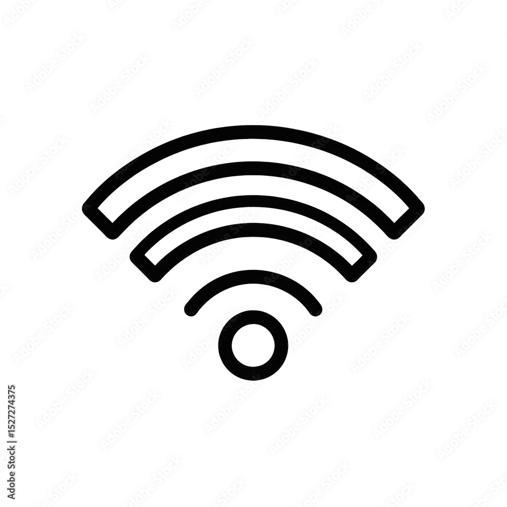 Poster simple wireless wifi signal icon graphic design element for internet technology website mobile app u