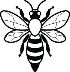 vector illustration of a bee