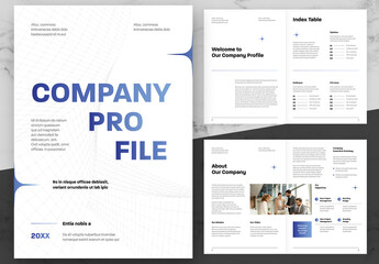 Gradient Blue And Black Company Profile