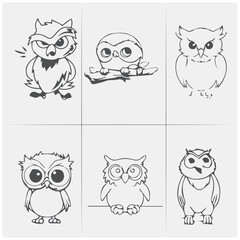 black and white bird vector picture 50