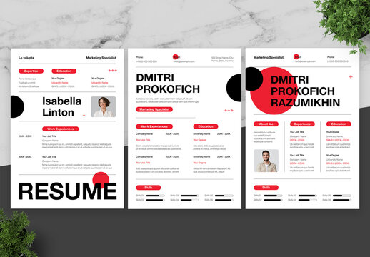 Red And Black Resume