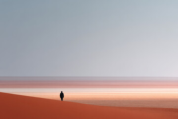 vast desert dune field in sudan during soft twilight highlighting climate extremes