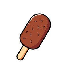 Illustration of Chocolate Meses Ice Cream Image, Ice Cream icon, ice cream logo, ice cream sticker, coloring design.
