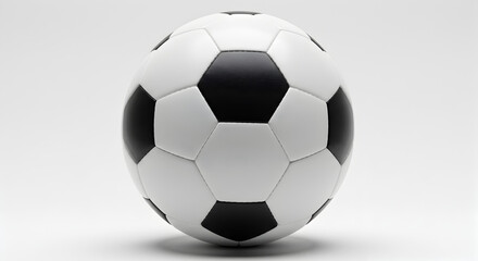Obraz premium Classic Black and White Soccer Ball on White Background