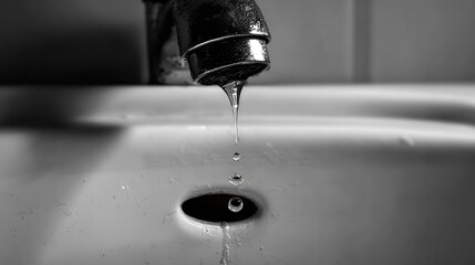Close-up of a leaking faucet dripping water onto a white porcelain sink, highlighting the urgency of fixing a product issue.