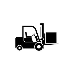 Fototapeta premium Forklift Truck with Box