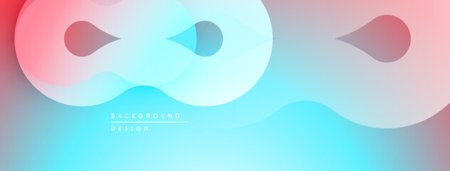 Abstract fluid shapes, pastel colors blend. Modern design, smooth gradients create dynamic visual effect. Background suitable for various projects.