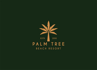 Palm tree logo Design. Universal Premium Symbol. Plam tree logo for Corporate Business Identity