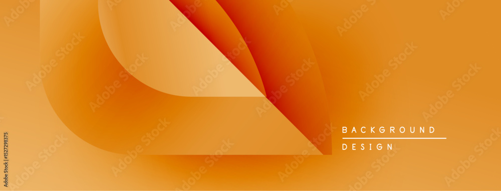 Poster Abstract orange background. Smooth gradients create flowing shapes, modern design element for digital projects. Minimalist aesthetic.