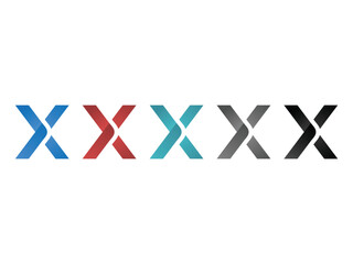 gradient cross x design, x symbol illustration, isolated on transparent background