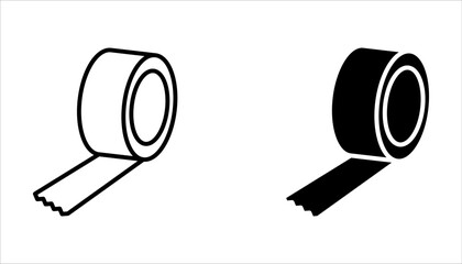 masking tape icon set, vector illustration on a white background.
