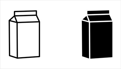 Milk bottle icon set, vector illustration on a white background.