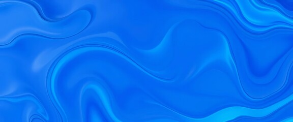 Obraz premium Fluid, swirling blue abstract shapes, gradient texture, color, smooth