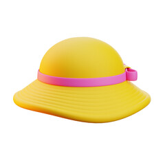 Beach Hat 3D Icon