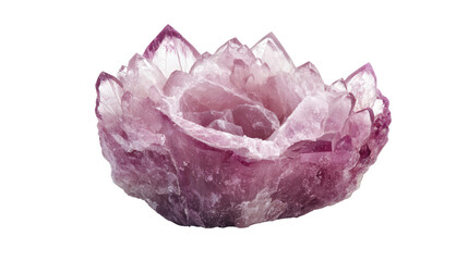 Raw barite rose-like crystal chunk, Transparent background, PNG file