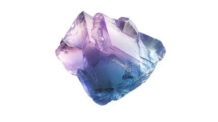 Fototapeta premium Raw tanzanite chunk with bluish violet hue, Transparent background, PNG file