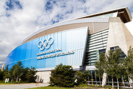 The Richmond Olympic Oval in the city of Richmond, BC. It was originally built for the 2010 Winter Olympics. It now serves as a community multi-sport park.