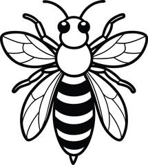 bee on white background