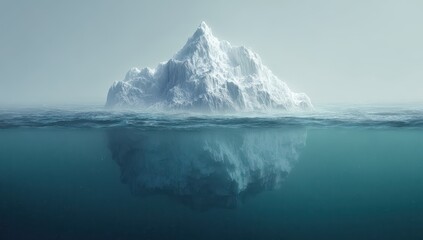 Iceberg in tranquil ocean