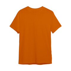 Plain Orange T-Shirt Mockup &ndash; Front View Isolated on White Background