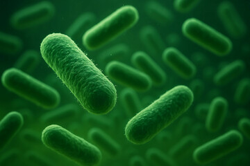 Microscopic View of Rod-Shaped Bacteria Exploring the Microbial World