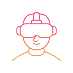 Vr Helmet Icon vector