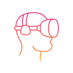 Ar Helmet Icon vector