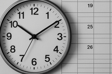 Wall Clock and Schedule Grid