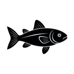chanos fish vector silhouette